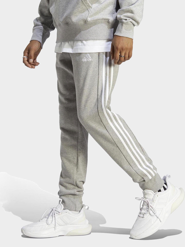 ADIDAS Pantaloni Essentials French Terry Tapered Cuff 3-Stripes